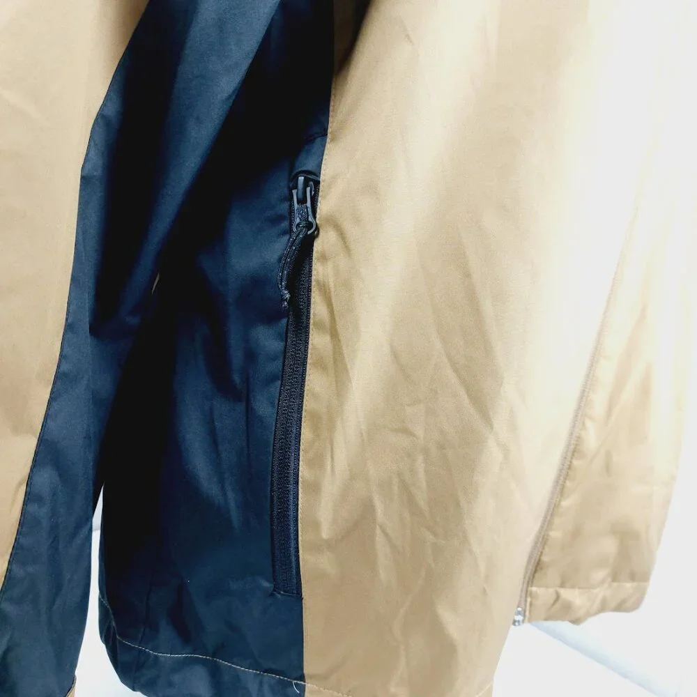 Columbia Men's Tan White Inner Limits III Hooded Outdoor Windbreaker Jacket Sz L